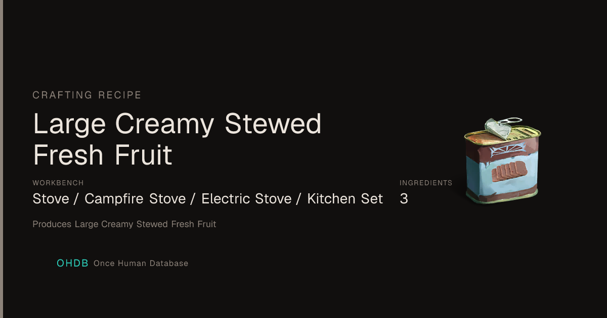 Large Creamy Stewed Fresh Fruit