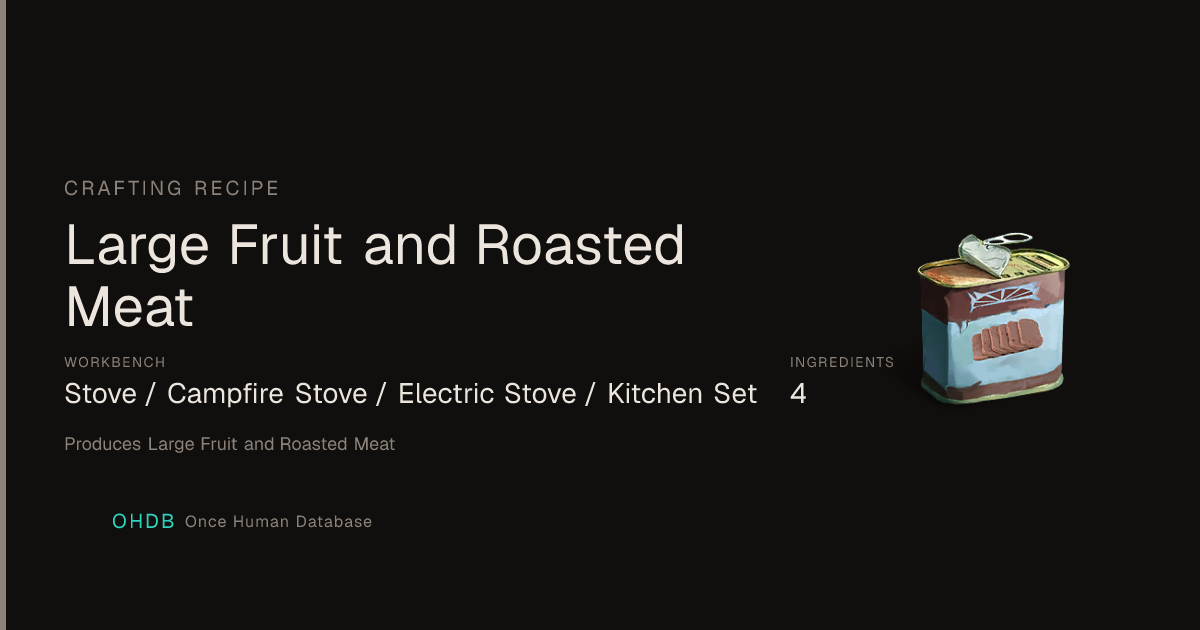 Large Fruit and Roasted Meat