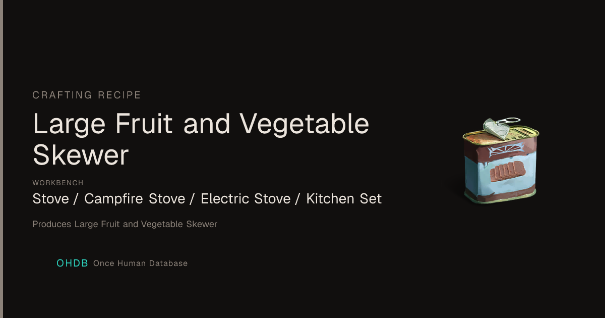 Large Fruit and Vegetable Skewer