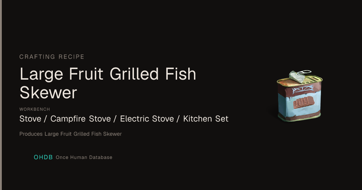 Large Fruit Grilled Fish Skewer