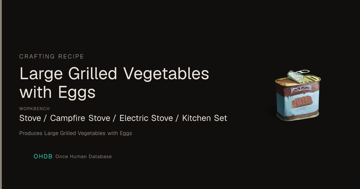 Large Grilled Vegetables with Eggs