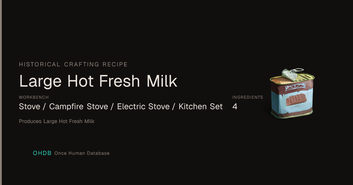 Large Hot Fresh Milk