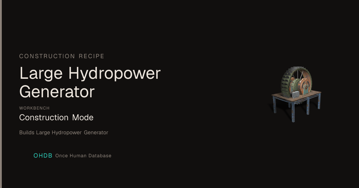Large Hydropower Generator