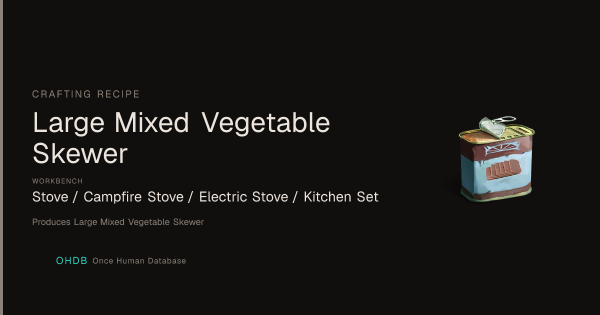 Large Mixed Vegetable Skewer