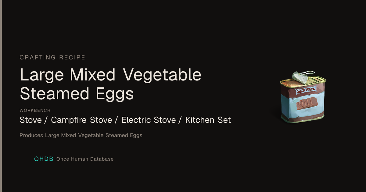 Large Mixed Vegetable Steamed Eggs