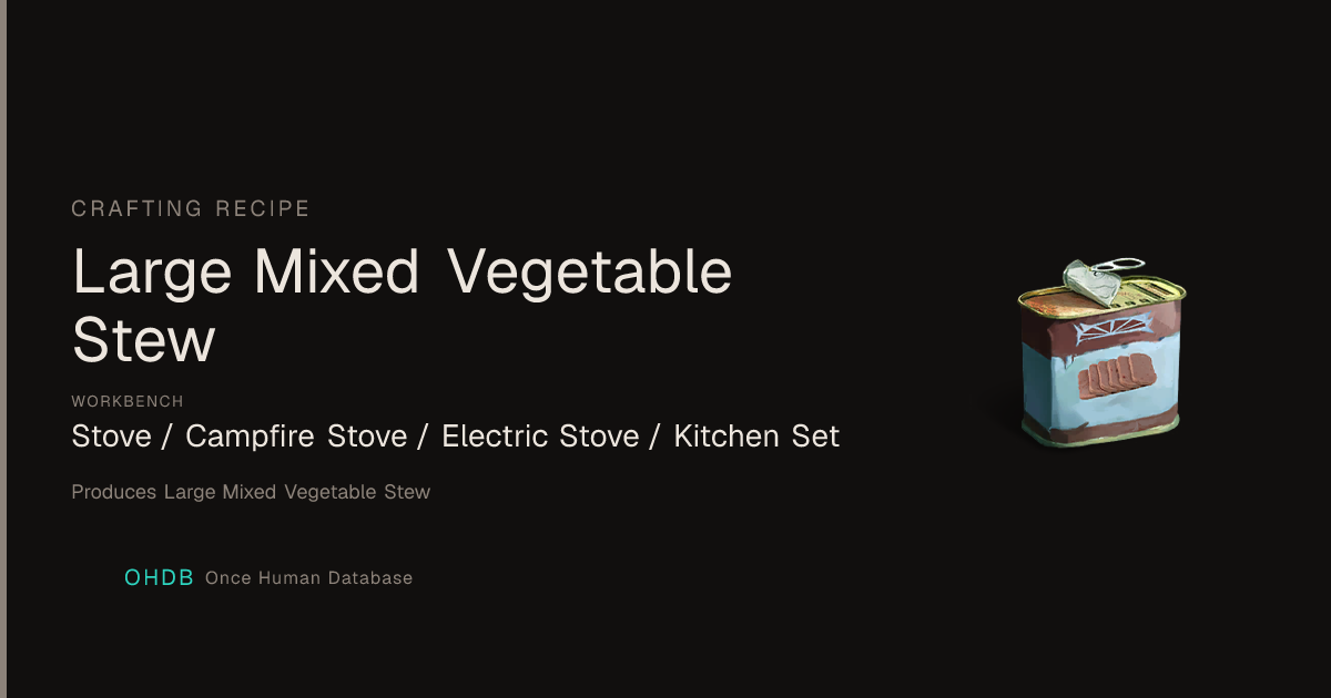 Large Mixed Vegetable Stew