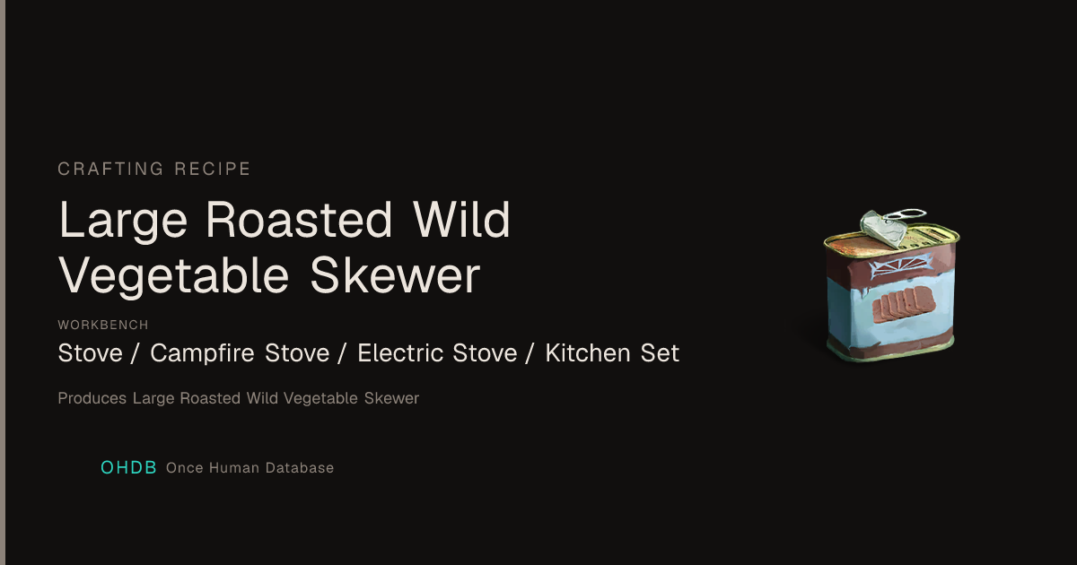Large Roasted Wild Vegetable Skewer