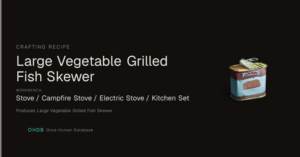 Large Vegetable Grilled Fish Skewer