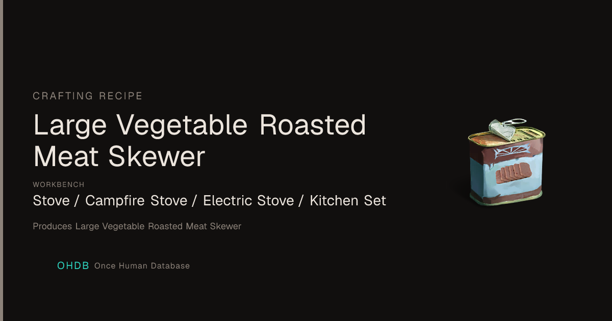 Large Vegetable Roasted Meat Skewer