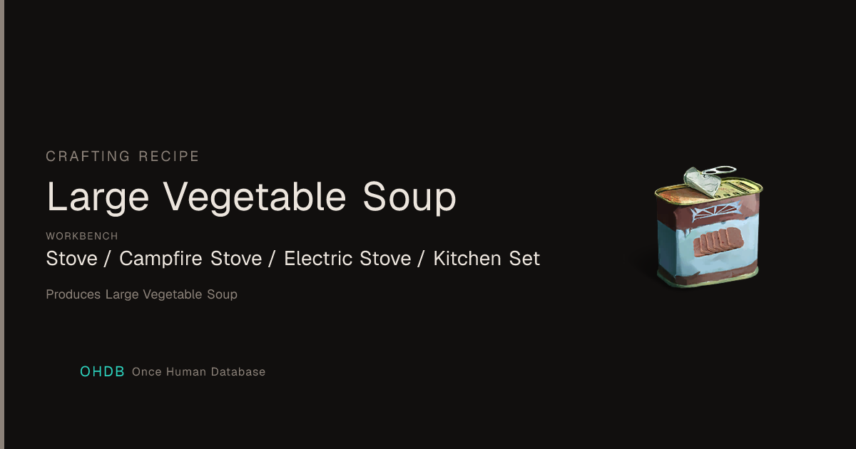 Large Vegetable Soup