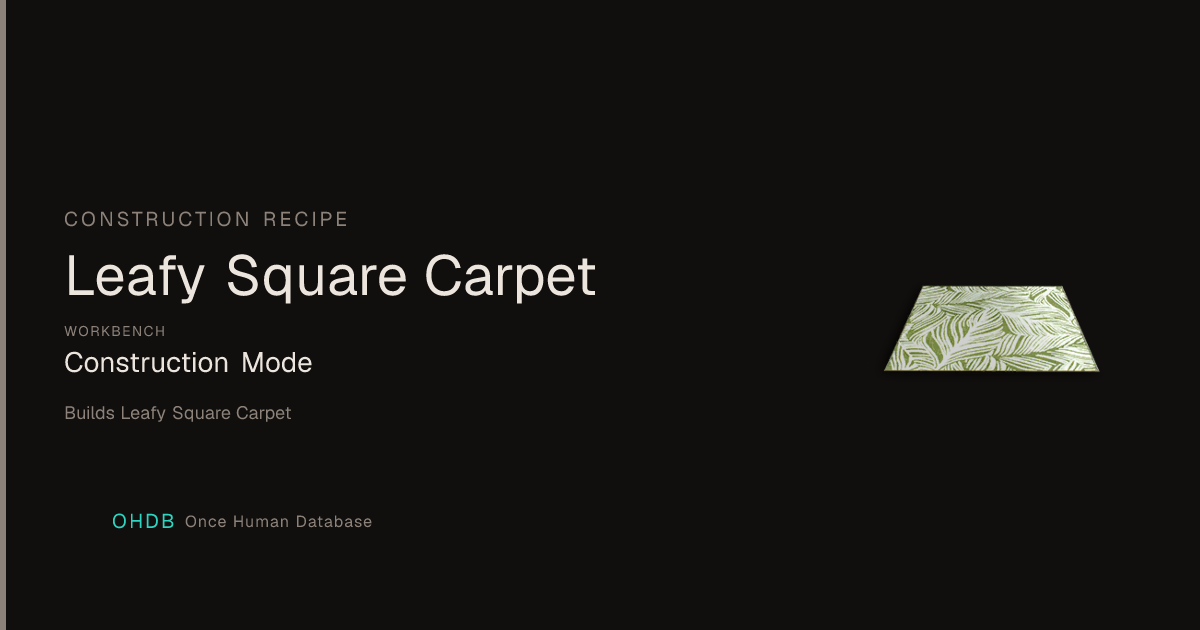 Leafy Square Carpet