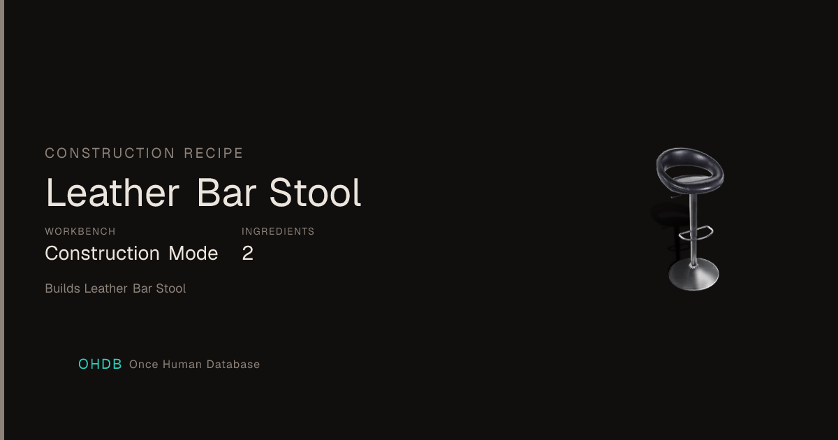 Leather Bar Stool