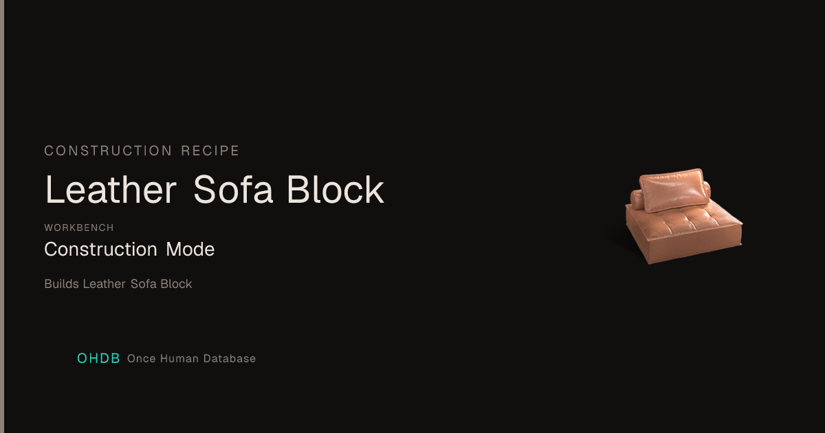 Leather Sofa Block