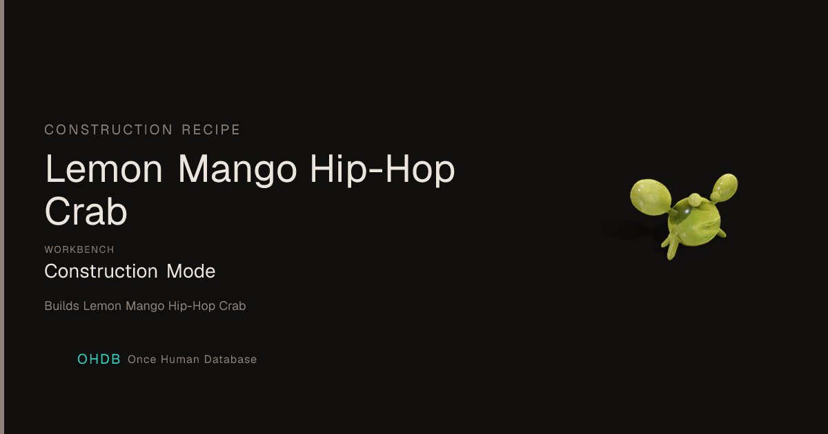 Lemon Mango Hip-Hop Crab