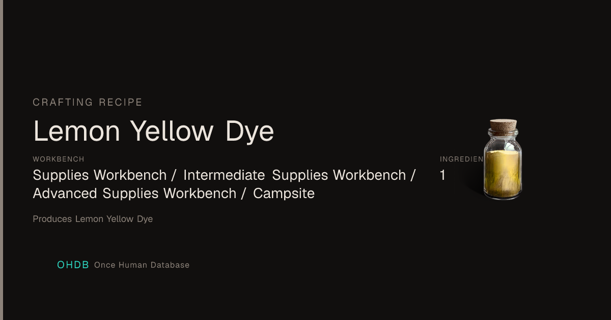 Lemon Yellow Dye