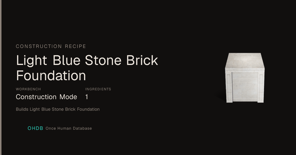 Light Blue Stone Brick Foundation