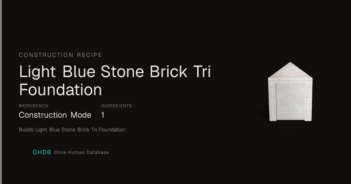 Light Blue Stone Brick Tri Foundation