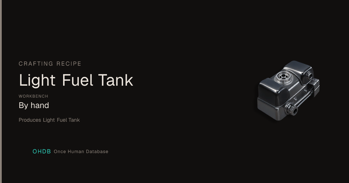 Light Fuel Tank