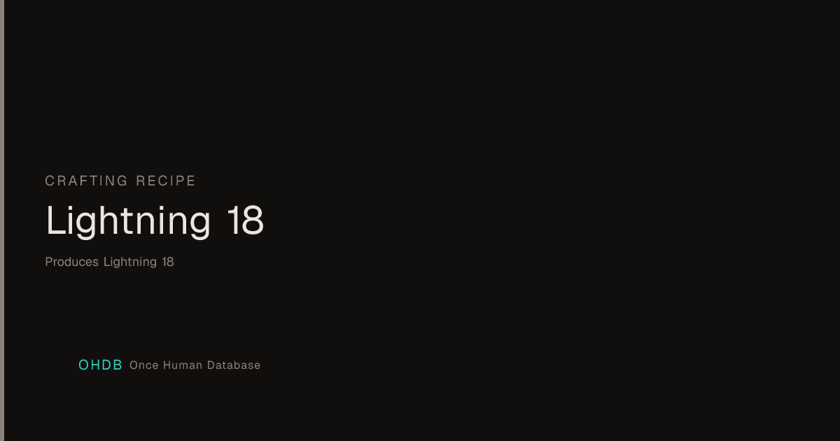 Lightning 18