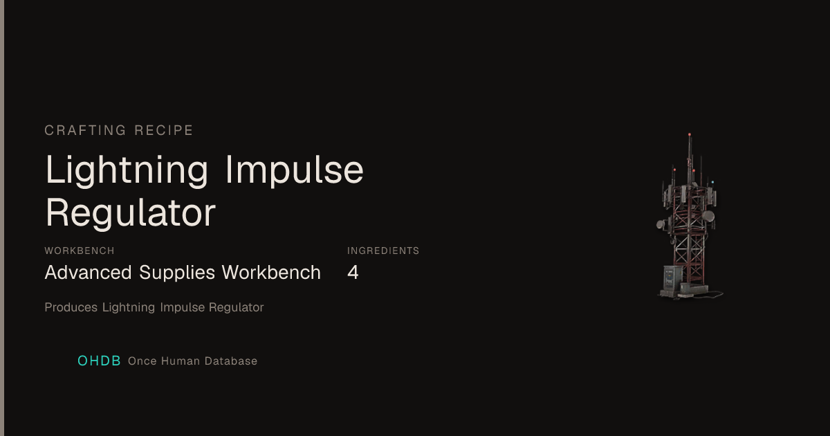 Lightning Impulse Regulator