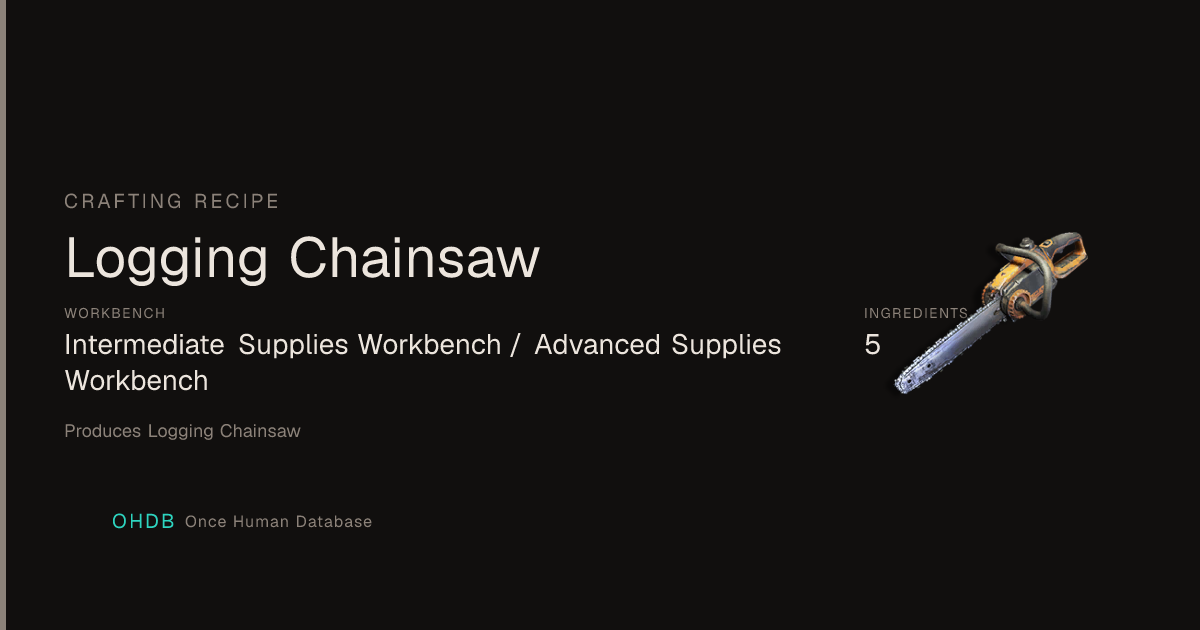 Logging Chainsaw