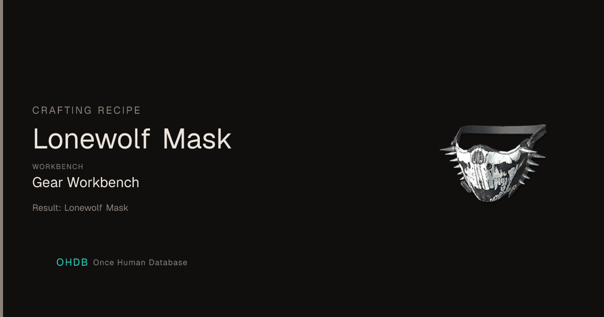 Lonewolf Mask