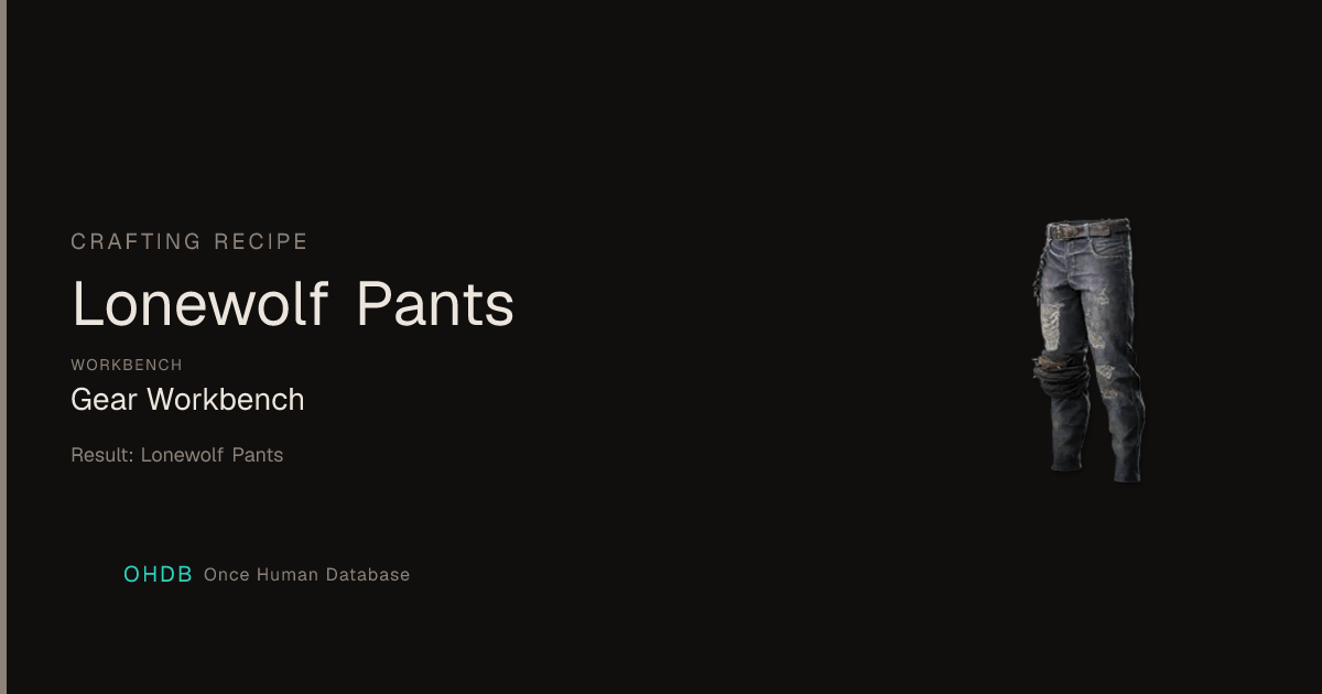 Lonewolf Pants