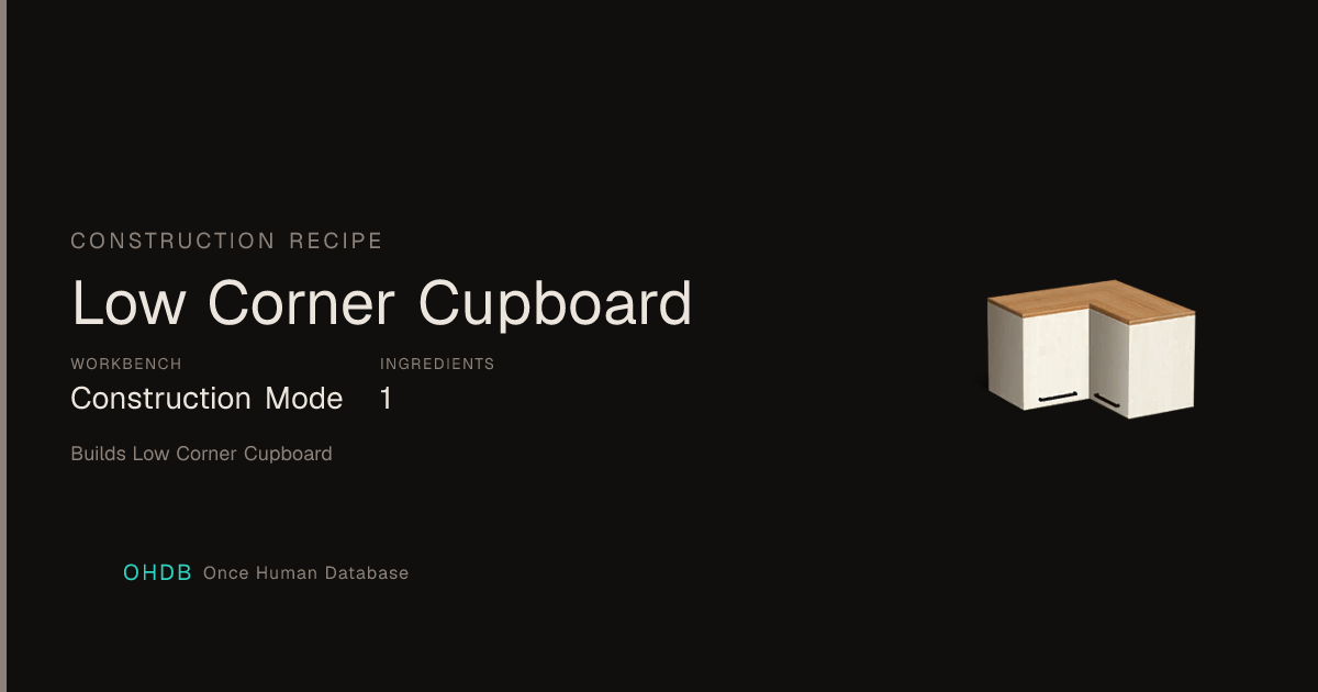 Low Corner Cupboard