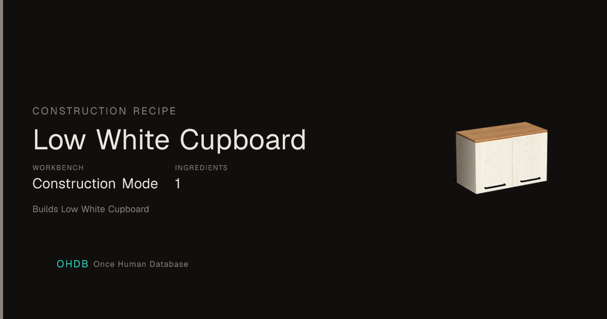 Low White Cupboard