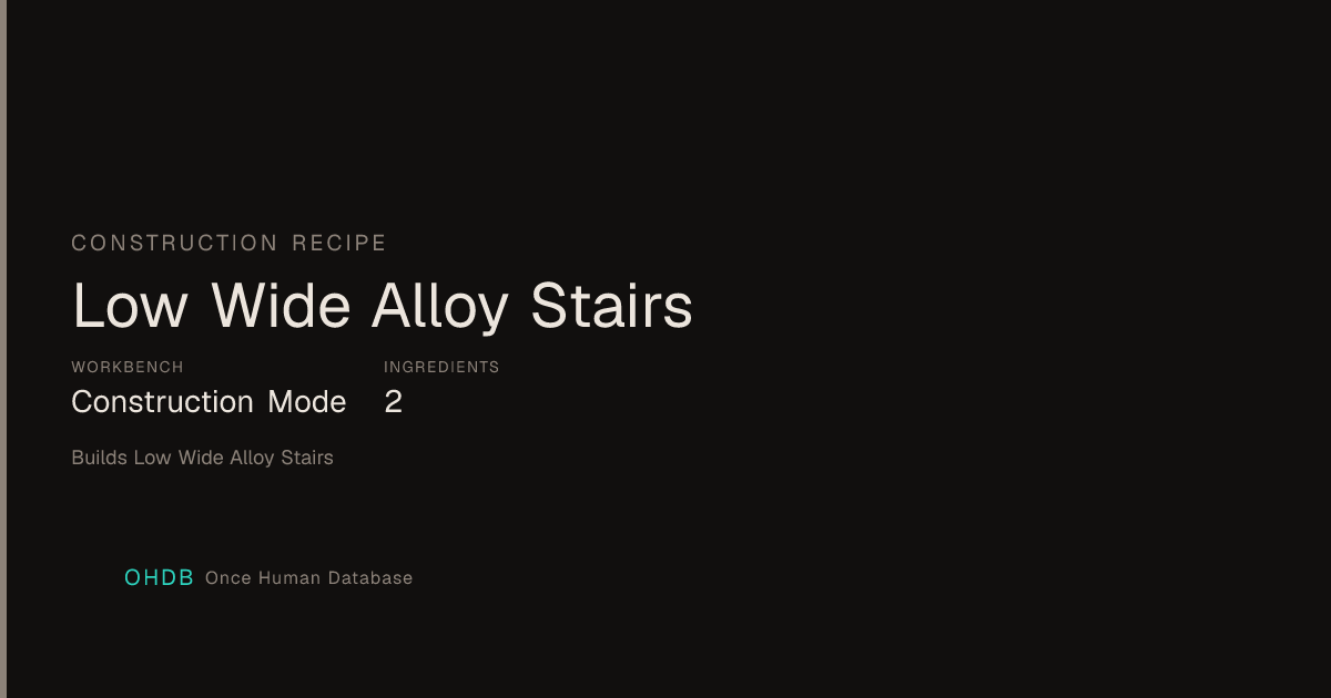 Low Wide Alloy Stairs