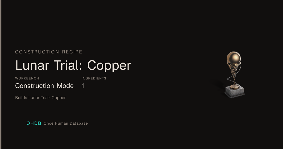 Lunar Trial: Copper
