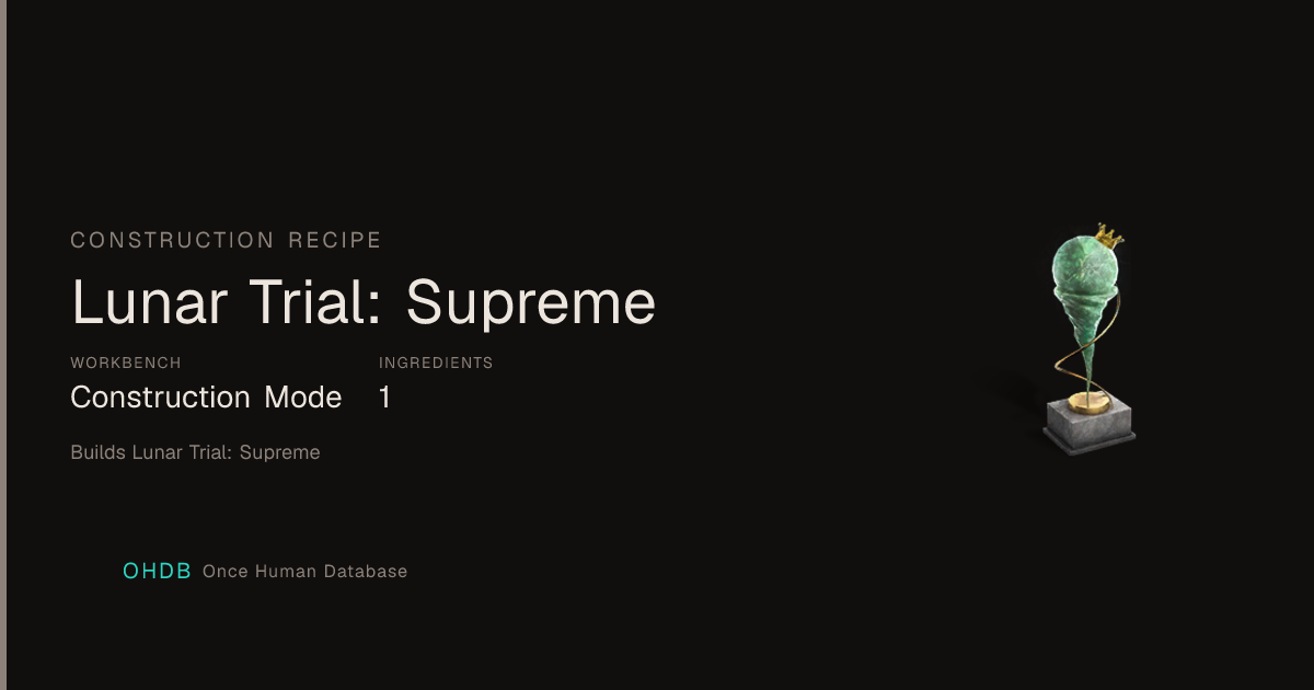 Lunar Trial: Supreme