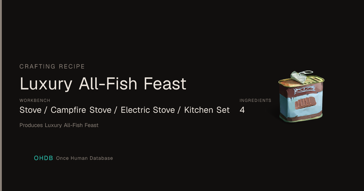Luxury All-Fish Feast
