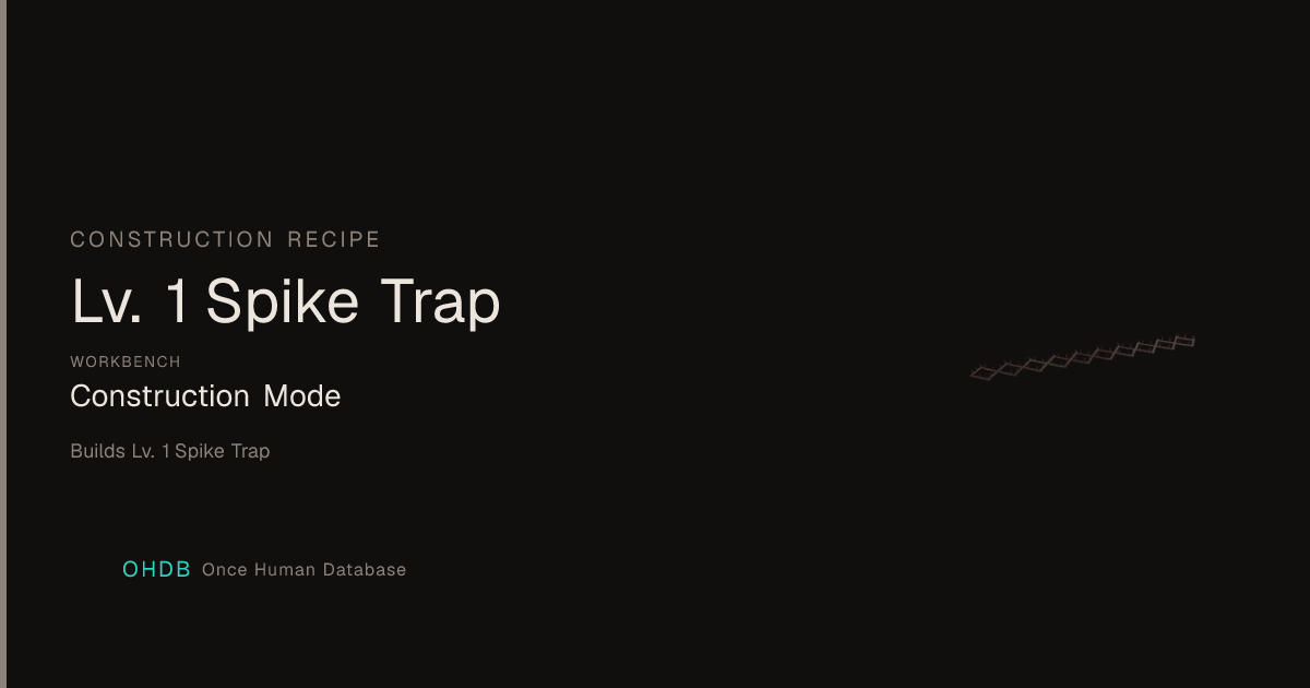 Lv. 1 Spike Trap