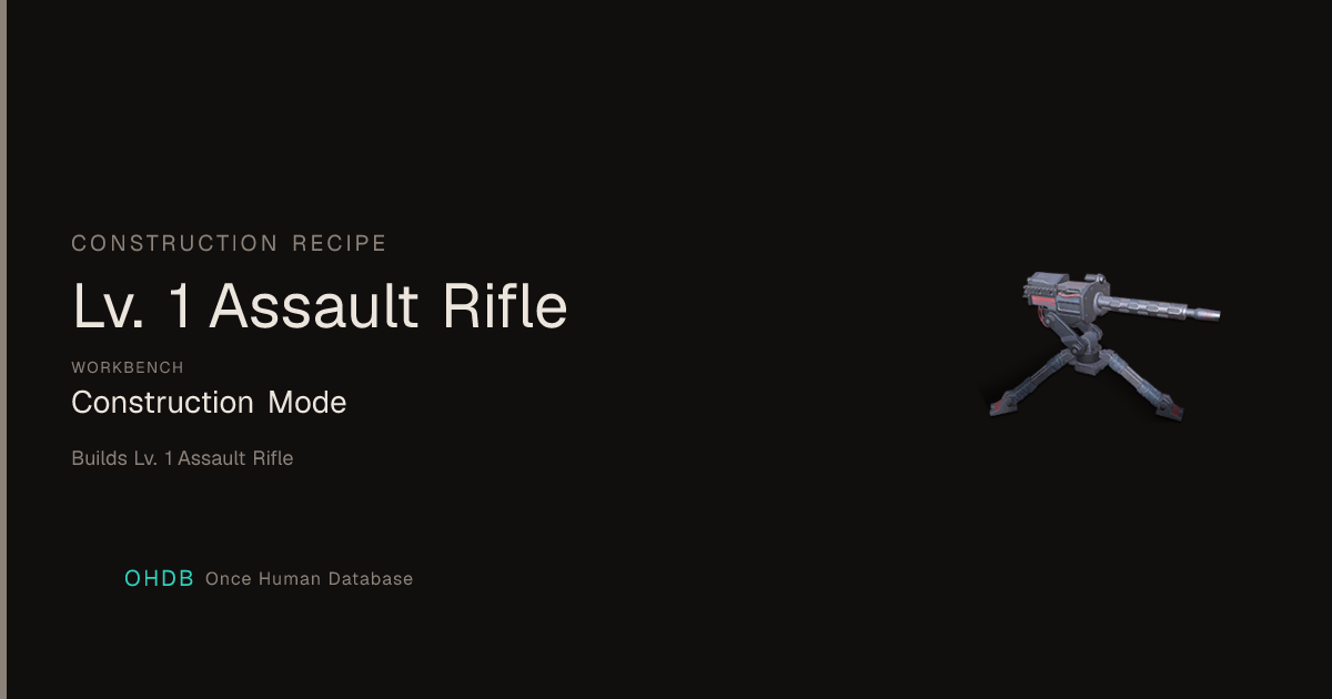 Lv. 2 Assault Rifle