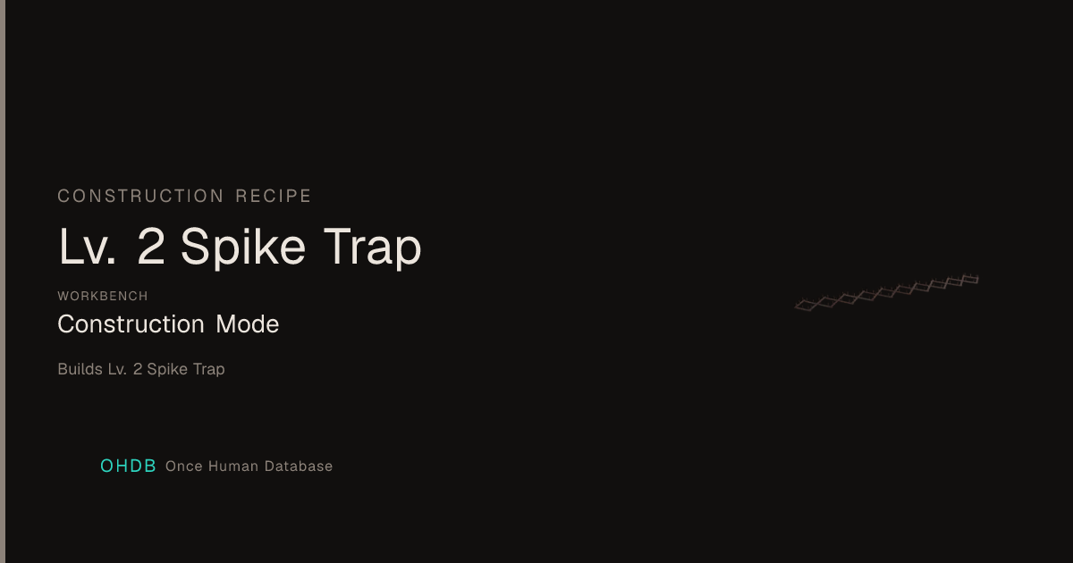 Lv. 2 Spike Trap