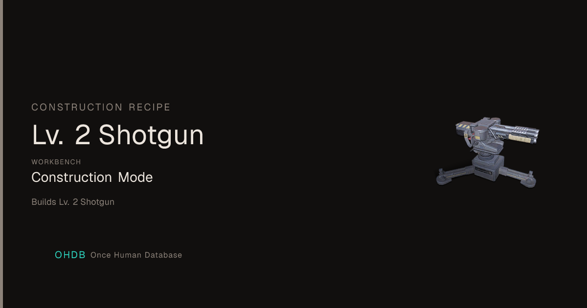 Lv. 3 Shotgun
