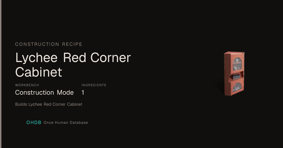 Lychee Red Corner Cabinet