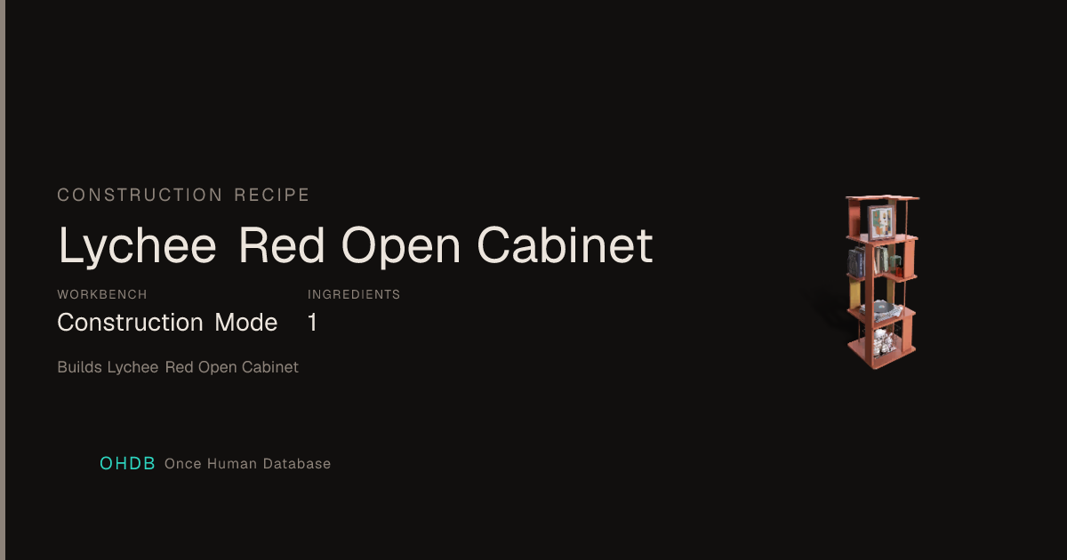 Lychee Red Open Cabinet