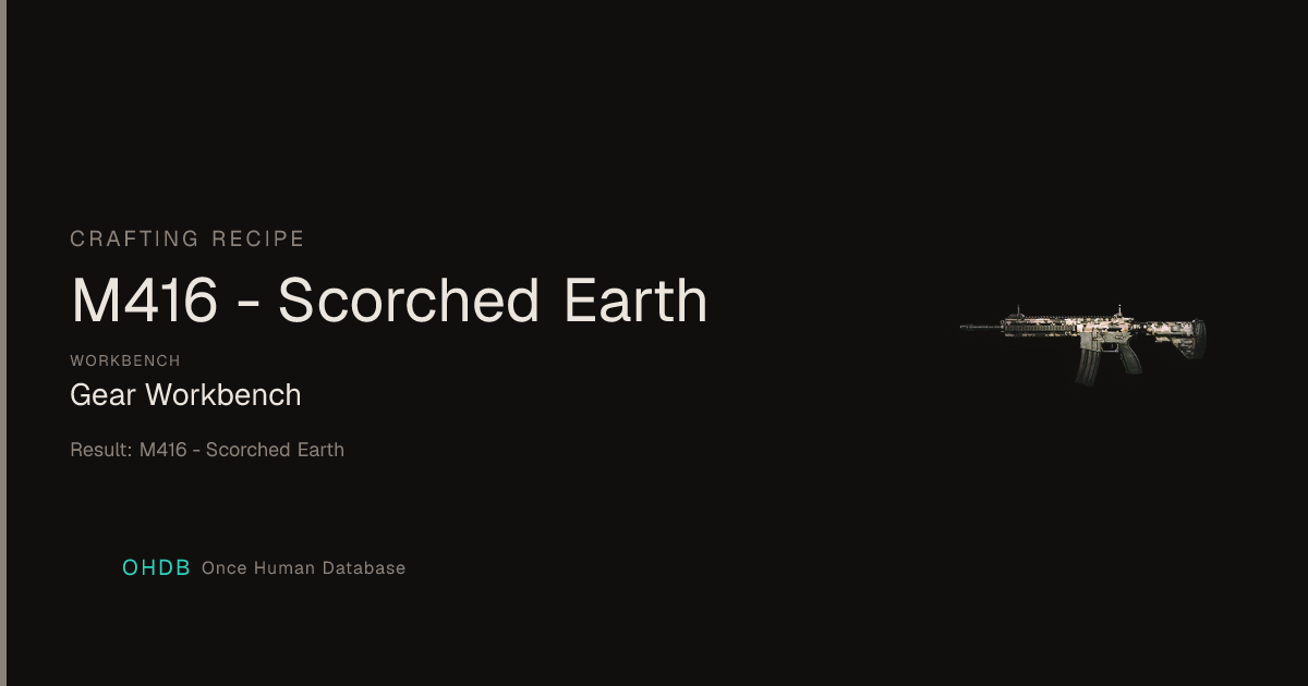 M416 - Scorched Earth