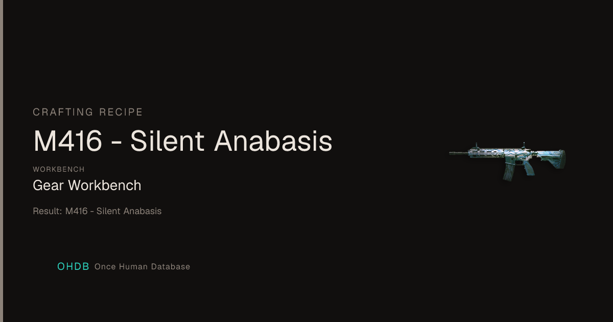 M416 - Silent Anabasis