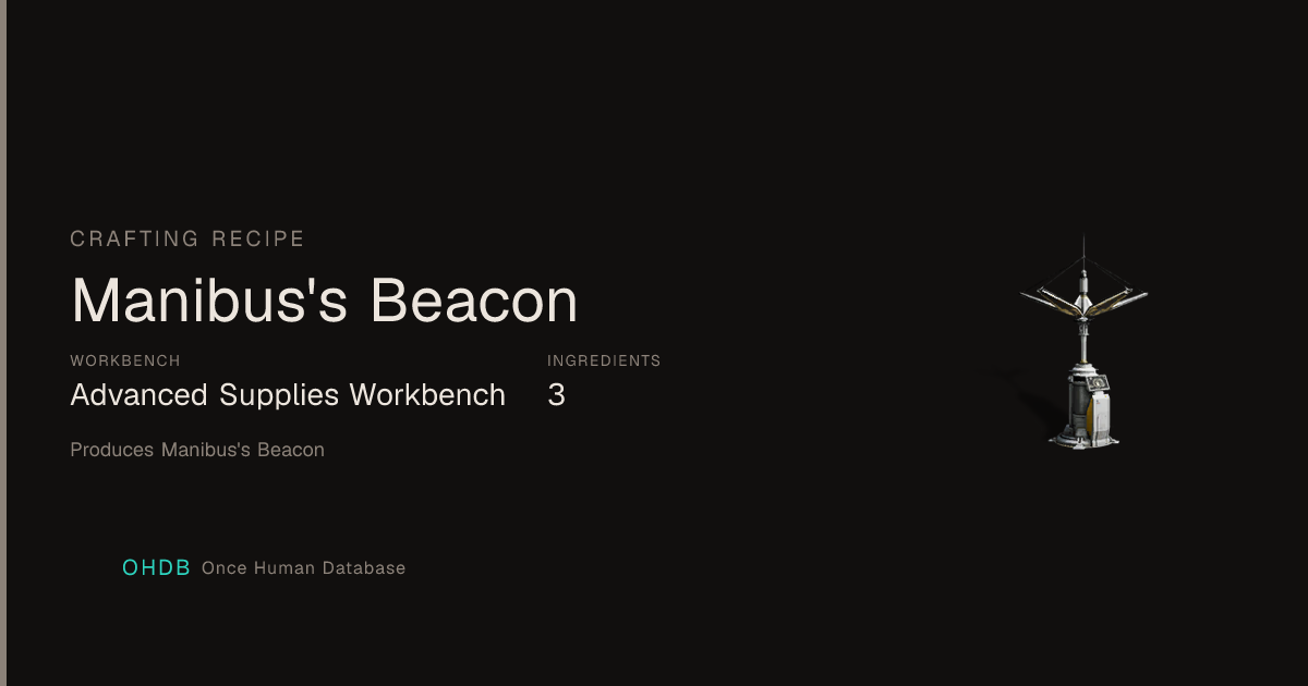 Manibus's Beacon