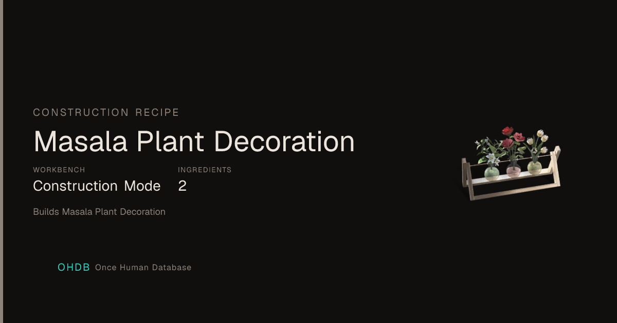 Masala Plant Decoration