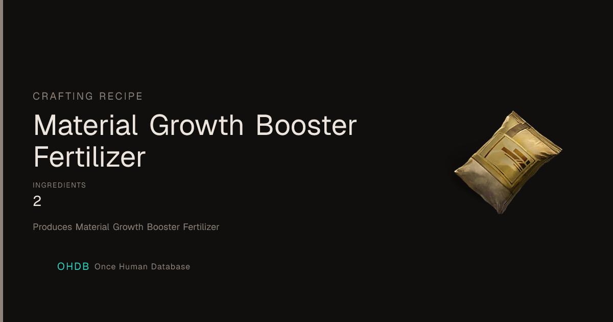 Material Growth Booster Fertilizer