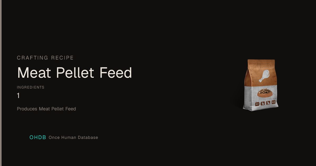 Meat Pellet Feed