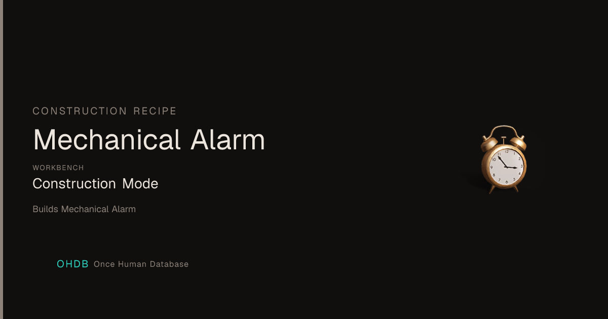 Mechanical Alarm