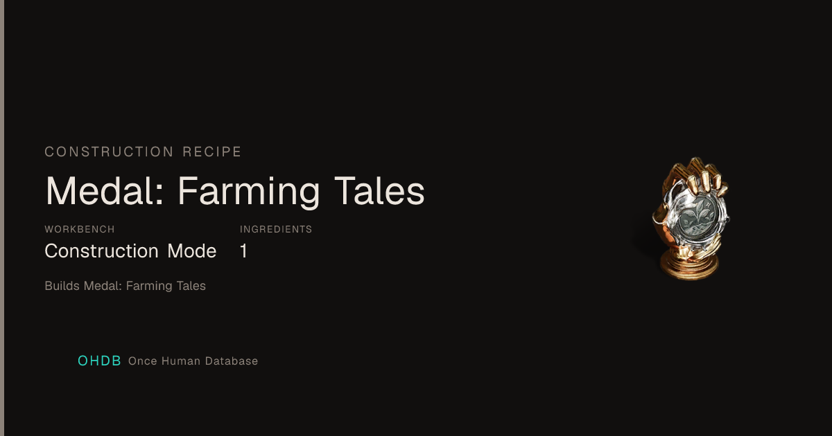 Medal: Farming Tales