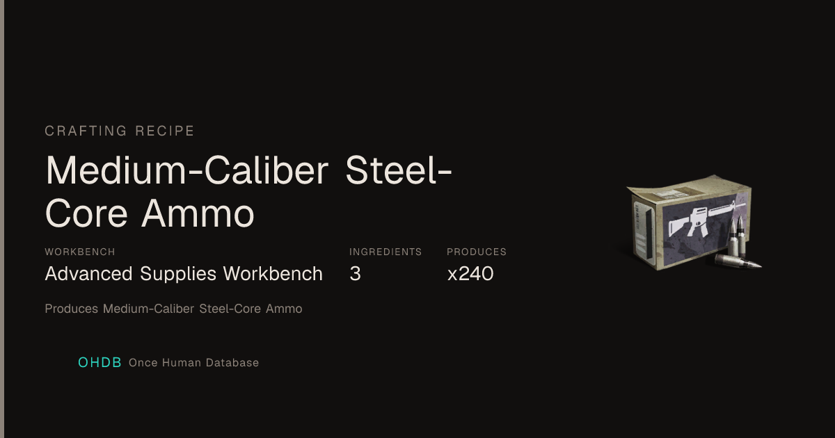 Medium-caliber HV Ammo