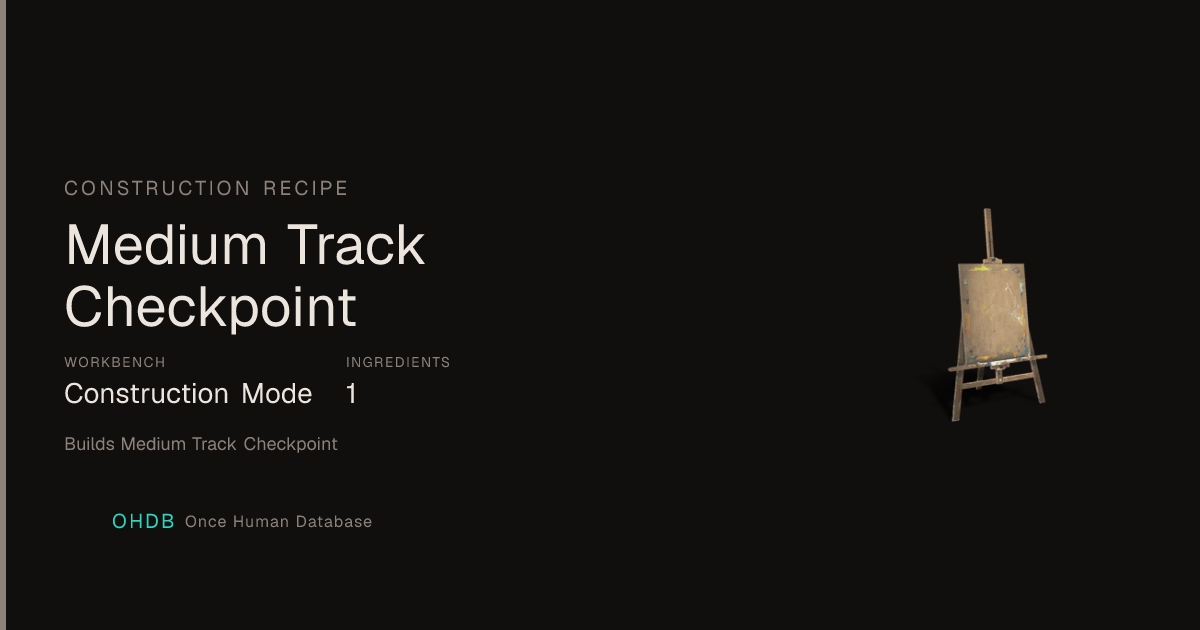 Medium Track Checkpoint