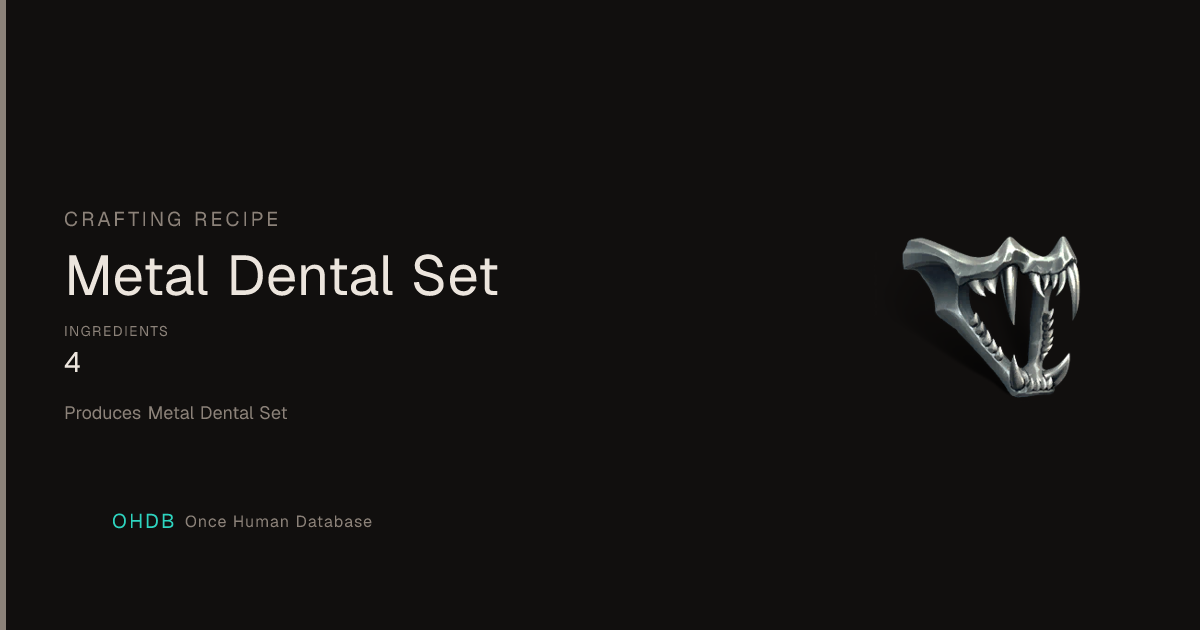 Metal Dental Set